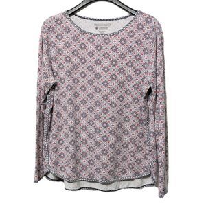 Coolibar Women's Swim Top - Red and White Pattern